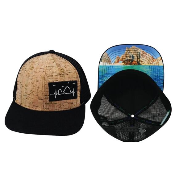 The Heartbeat Brand Black/Cork Cabo Cap - Picture 1 of 5